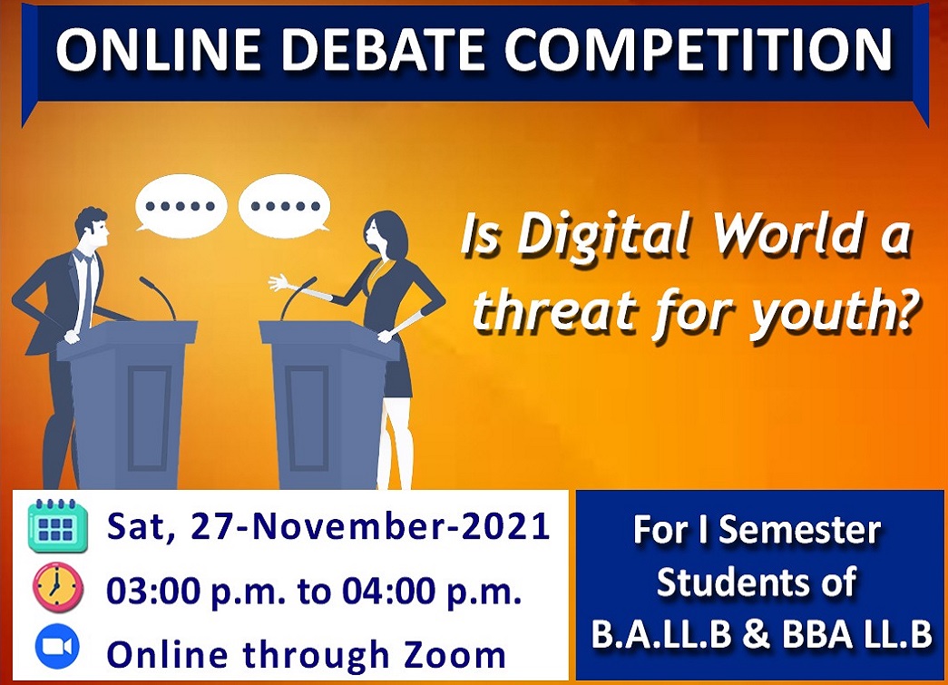 Online Debate Competition CPJ College, Narela Delhi